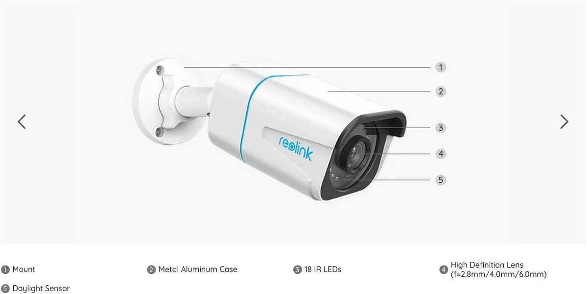Kamera su korpusu Reolink RLC-1010A